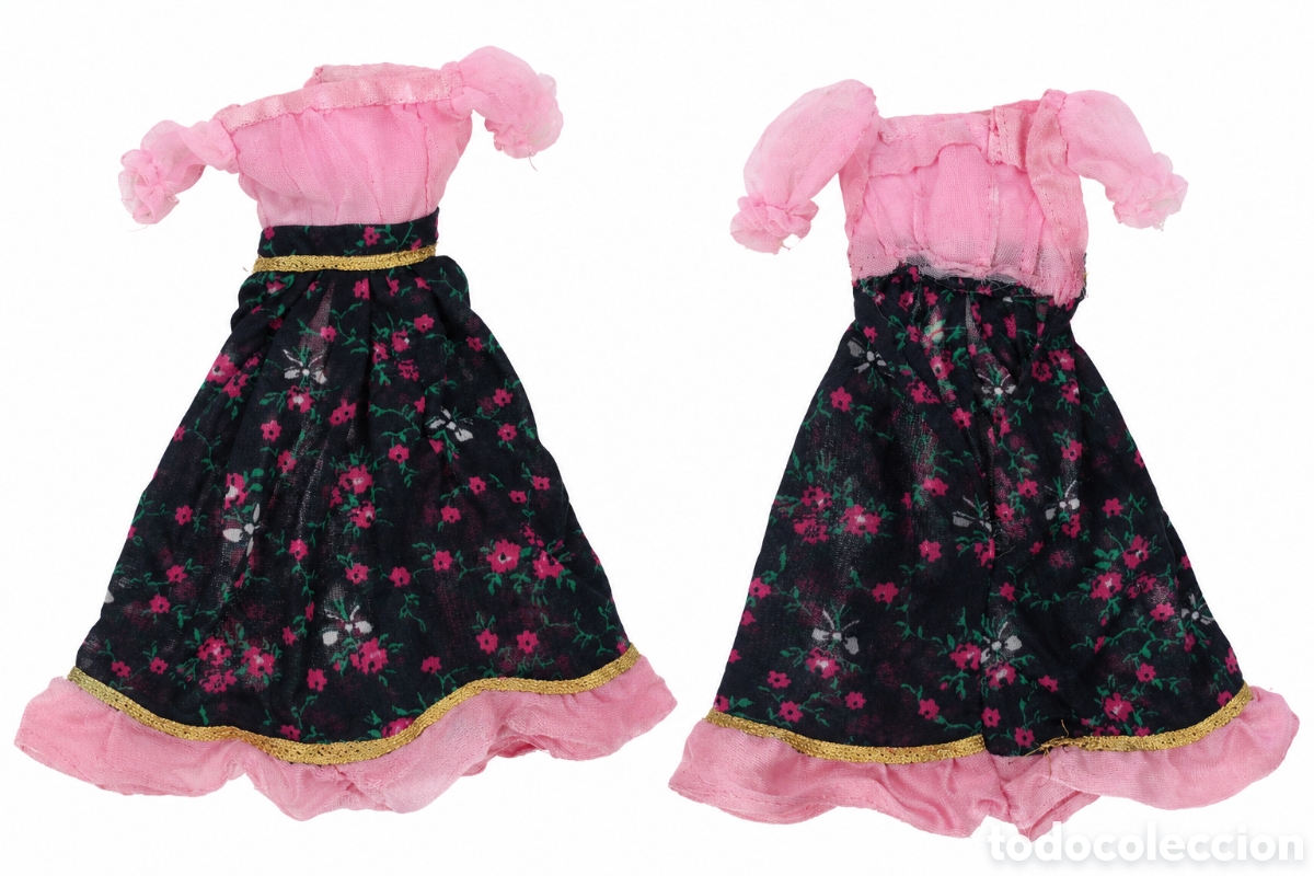 Barbie y Ken: Barbie,Conjunto Vestido y Delantal &rdquo;Primavera&rdquo; Barbie Congost / Mattel - A&ntilde;os 80 (Espa&ntilde;a)