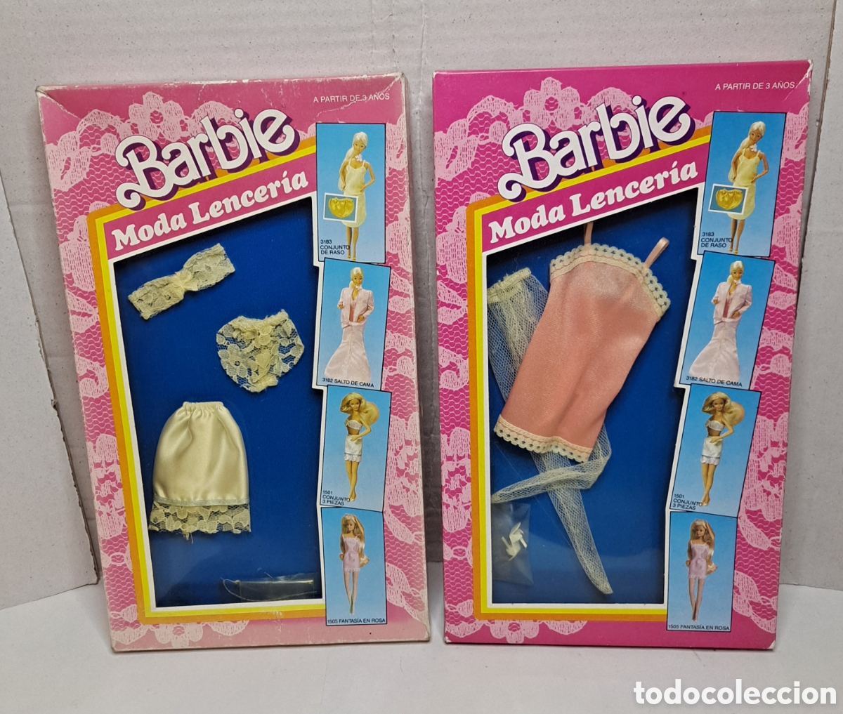 Barbie y Ken: LOTE 2 BARBIE MODA LENCER&Iacute;A. NUEVOS EN CAJA. SIN ABRIR. MATTEL ESPA&Ntilde;A. 1988. REF 1501 Y 1505.