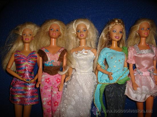 Barbie y Ken: CONJUNTO DE CINCO BARBIES DEL A&Ntilde;O 98, EXCEPTO UNA QUE ES DEL 2003 - Foto 2