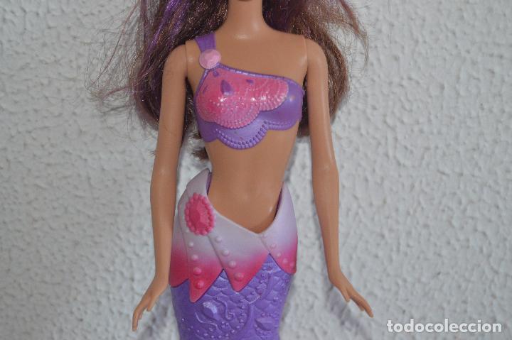 Barbie y Ken: mu&ntilde;eca barbie princesa sirena morena cb1 - Foto 3