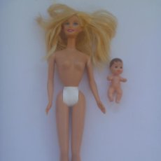 Barbie y Ken: LOTE DE 2 FIGURAS DE BARBIE : MUJER Y BEBE. Lote 155386526