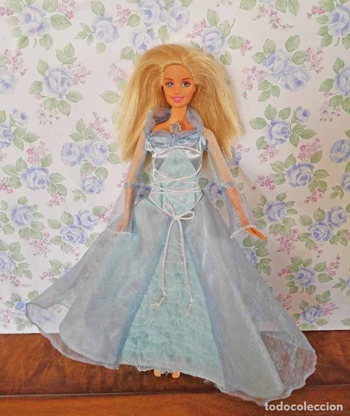 barbie princesa vestido azul