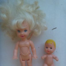 Barbie y Ken: LOTE DE 2 FIGURAS DE NIÑOS DE BARBIE . DETRAS PONE MATTEL INC 1973 ( EL BEBE ) Y 1996 CHINA