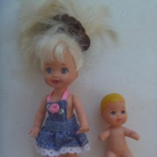 Barbie y Ken: LOTE DE 2 FIGURAS DE BARBIE : NIÑA Y BEBE. Lote 215954565