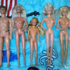 Barbie y Ken: LOTE Nº1 DE 5 MUÑECAS BARBIE,KEN,SKIPPER, CON DEFECTOS, PARA PIEZAS O REPARAR, MATTEL, AÑOS 80. Lote 231237370