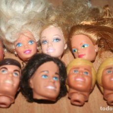 Barbie y Ken: LOTE DE ANTIGUAS CABEZAS MUÑECA BARBIE Y KEN