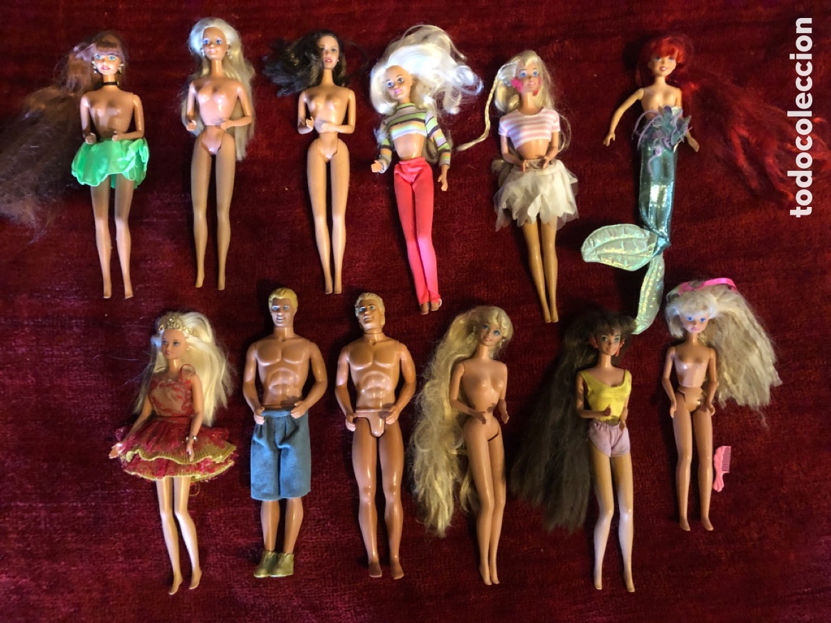 lote muñecas barbie y ken mattel totally hair d - Compra venta en  todocoleccion