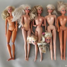 Barbie y Ken: LOTE DE BARBIES DE DIFERENTES EPOCAS MAS DOS CABEZAS. Lote 392812809