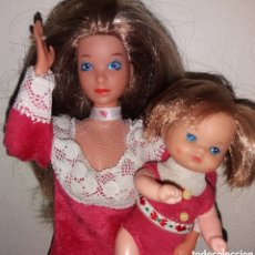 Barbie y Ken: DIFICIL BARBIE DE MATTEL CONGOST SPAIN MAMA CORAZON TERCIOPELO ROJO Y LABIOS CERRADOS + BEBE 1986. Lote 393422599