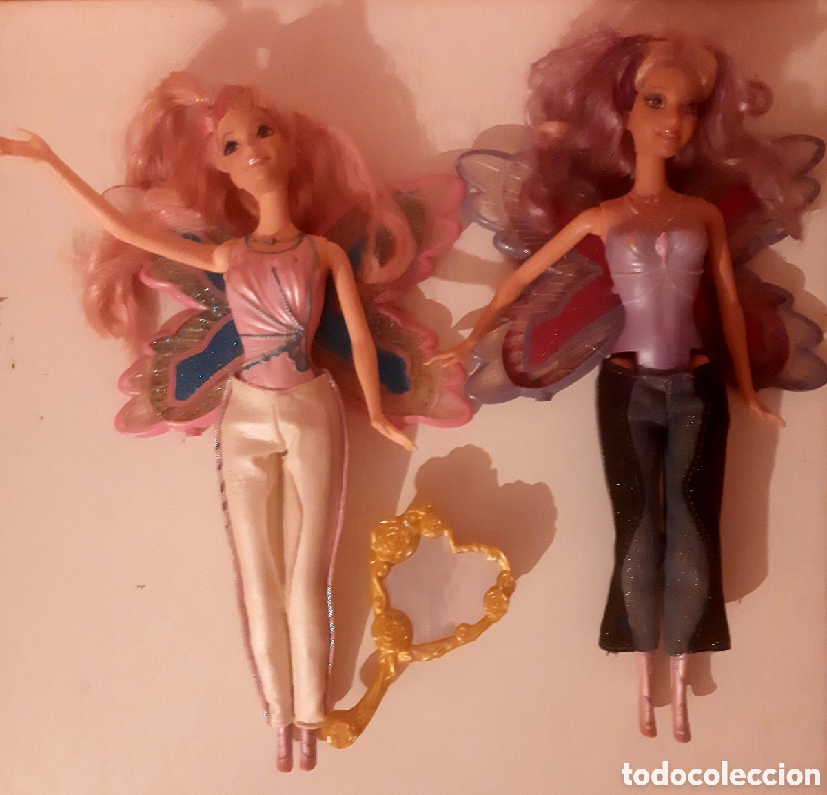 Barbie y Ken: 2 BARBIES MARIPOSA O HADA MATTEL - Foto 1