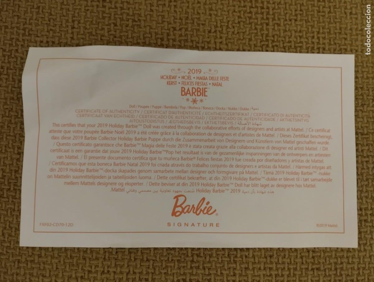 Barbie y Ken: Mu&ntilde;eca Barbie Holiday 2019 - Foto 6