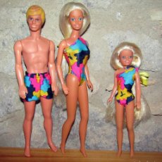 Barbie y Ken: BARBIE, KEN Y SKIPPER TROPICAL - MATTEL SPAIN - AÑO 1985 - VESTUARIO DE ORIGEN