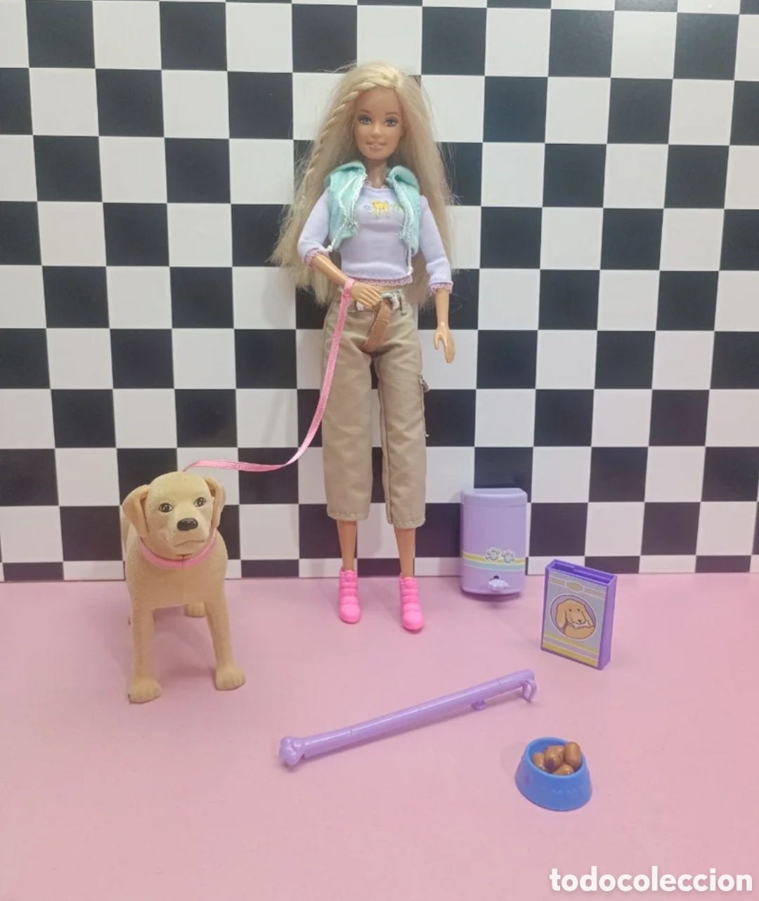 Barbie y Ken: Mu&ntilde;eca Barbie y su perrita tanner - Foto 1