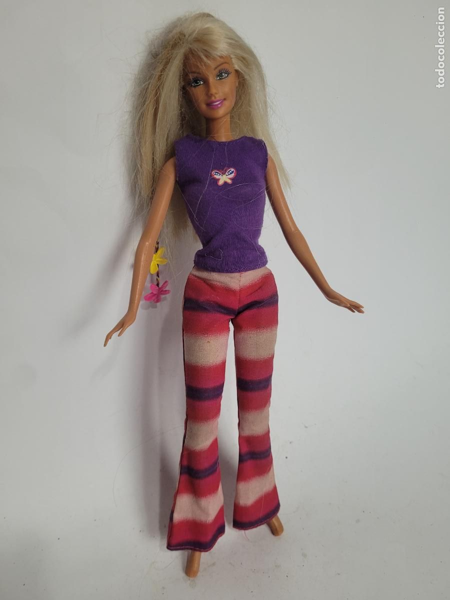Barbie y Ken: mu&ntilde;eca barbie con mecha o rasta - Foto 1