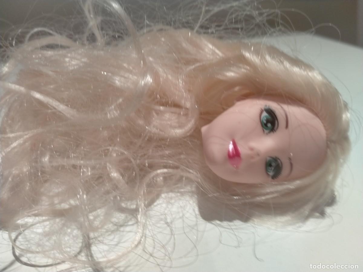 Barbie y Ken: Cabeza Barbie pelo largo rubio - Foto 1