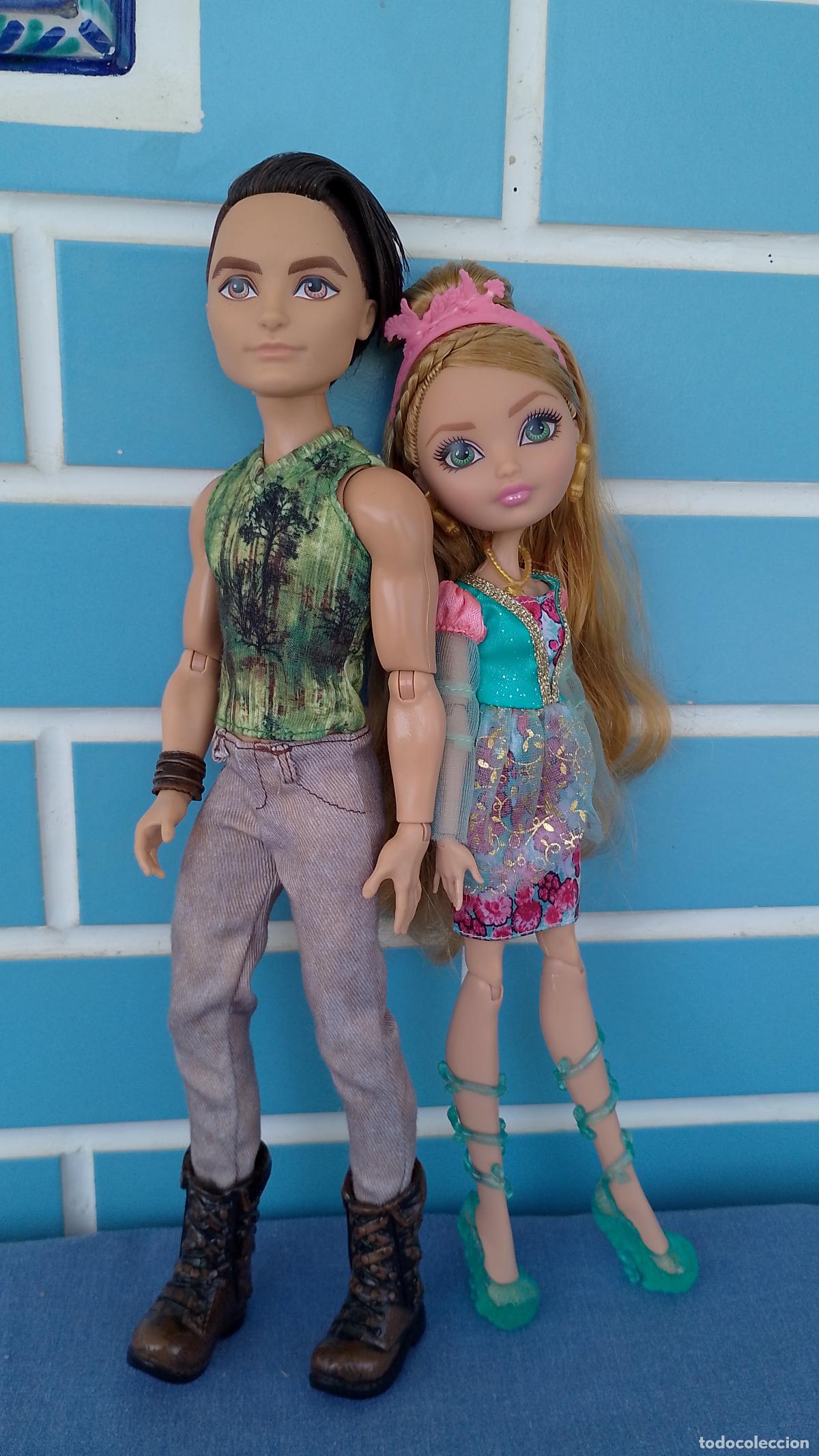 Barbie y Ken: Antiguos mu&ntilde;ecos colecci&oacute;n Ever After High de Mattel, pareja Ashlynn Ella y Hunter Huntsman