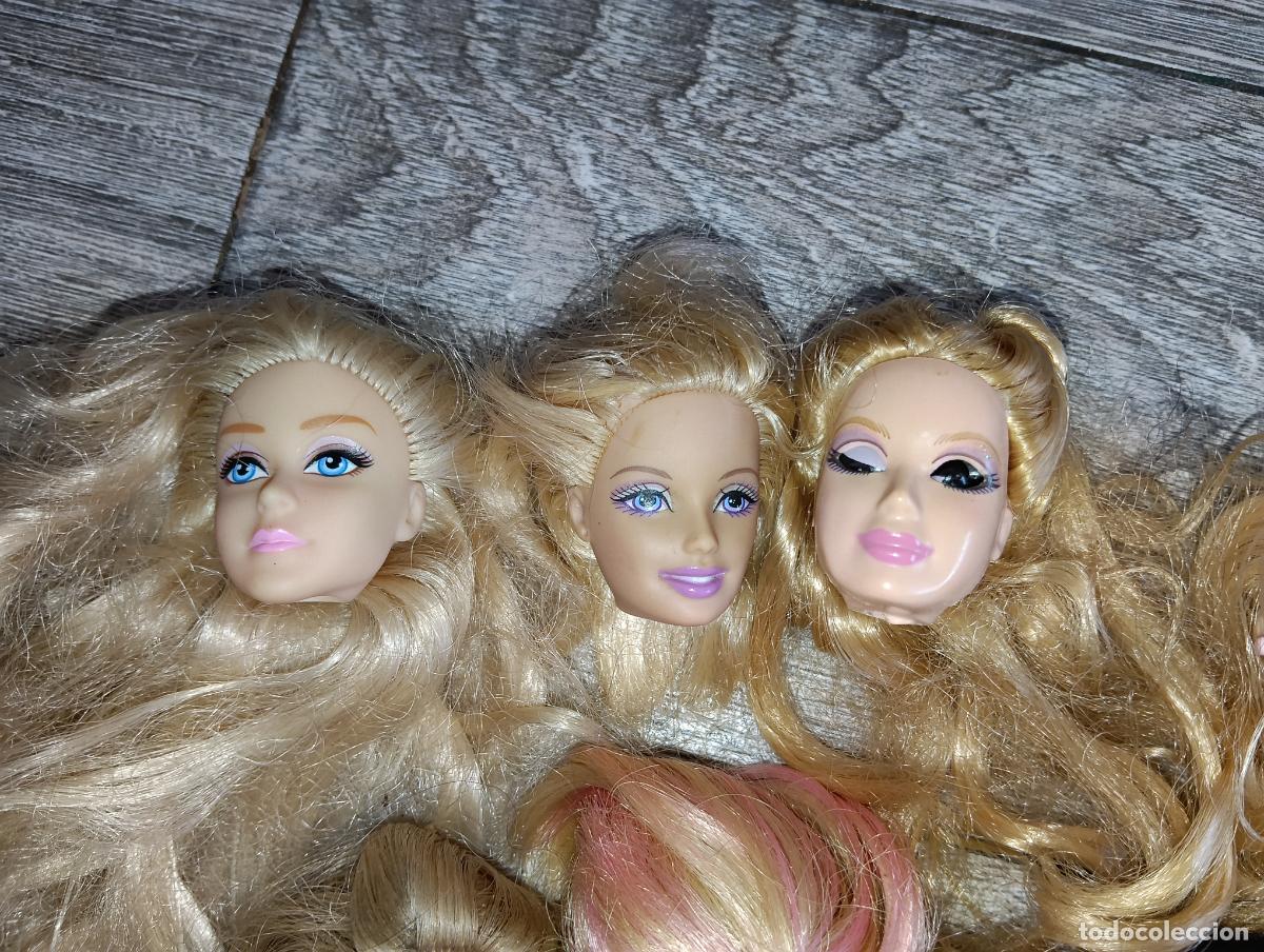 Barbie y Ken: Lote de cabezas de mu&ntilde;ecas Barbie - Foto 2