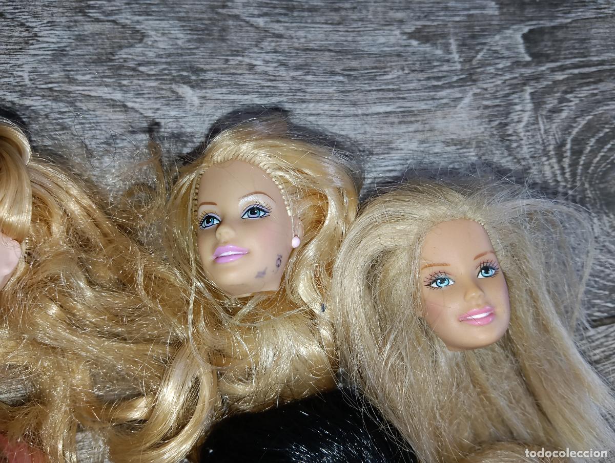 Barbie y Ken: Lote de cabezas de mu&ntilde;ecas Barbie - Foto 3