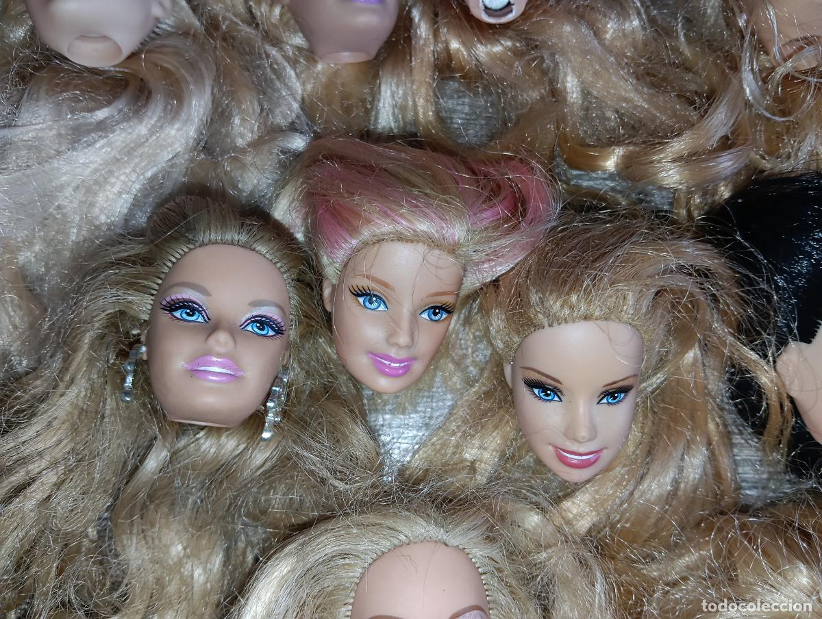 Barbie y Ken: Lote de cabezas de mu&ntilde;ecas Barbie - Foto 4