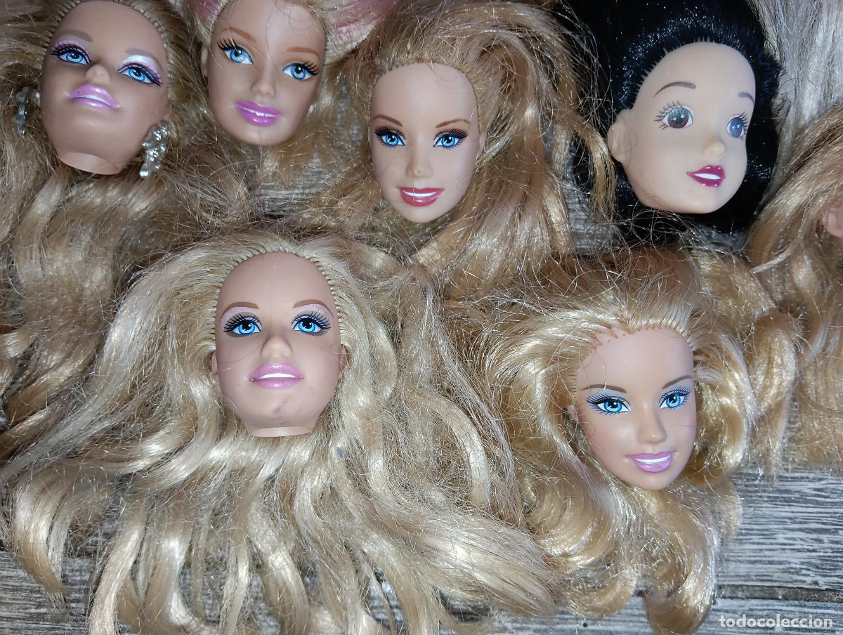 Barbie y Ken: Lote de cabezas de mu&ntilde;ecas Barbie - Foto 6