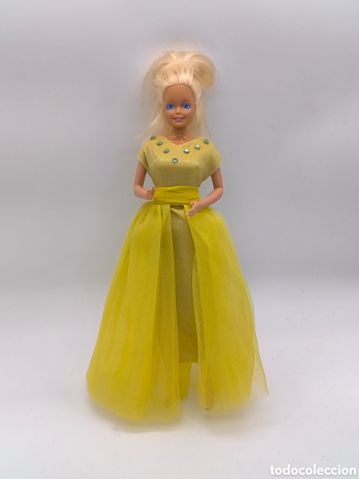Barbie y Ken: Barbie Sparkle Eyes 1966 Mattel vestido amarillo vintage original