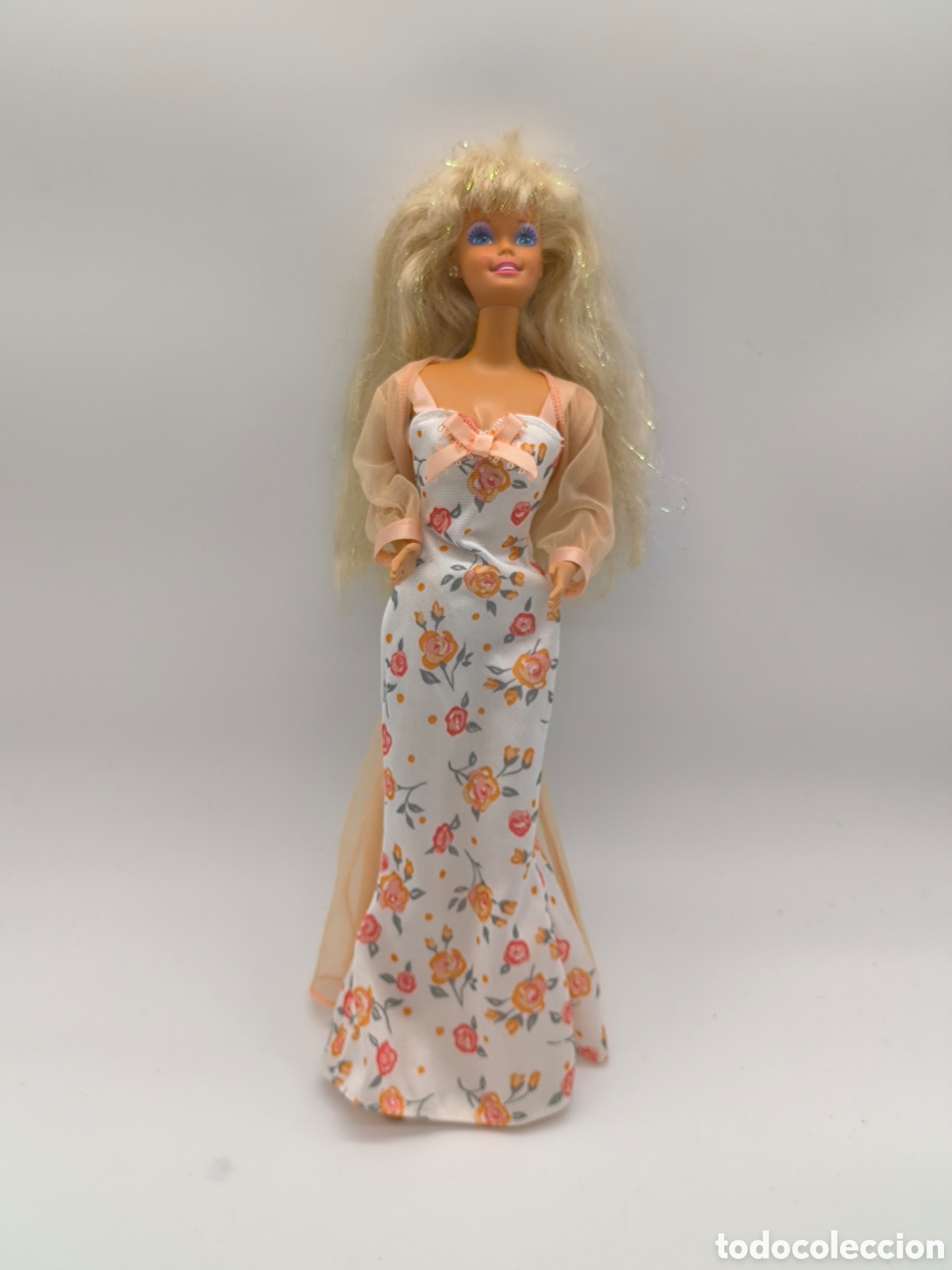 Barbie y Ken: Barbie Fashion Avenue Mattel vestido largo floral vintage
