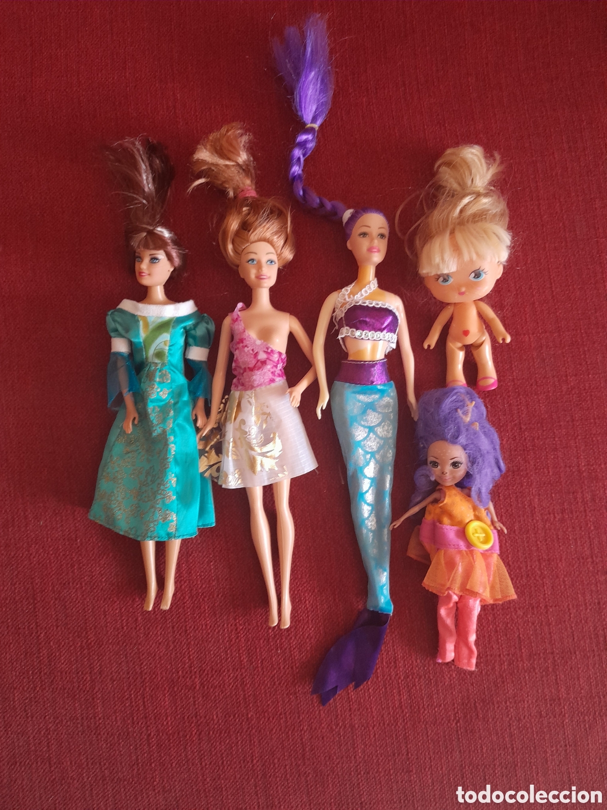Barbie y Ken: Lote de 5 mu&ntilde;ecas Barbie,Barriguitas y Enchantimals.(Ciervo).