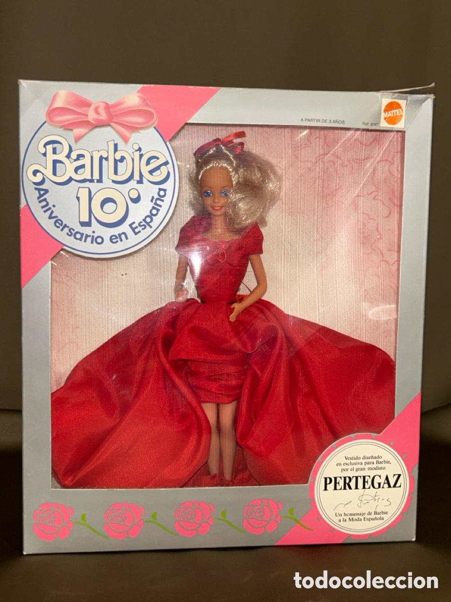 Barbie y Ken: BARBIE 10&ordm; ANIVERSARIO PERTEGAZ - MATTEL SPAIN - 1988 - NUEVA Y EN SU CAJA ORIGINAL