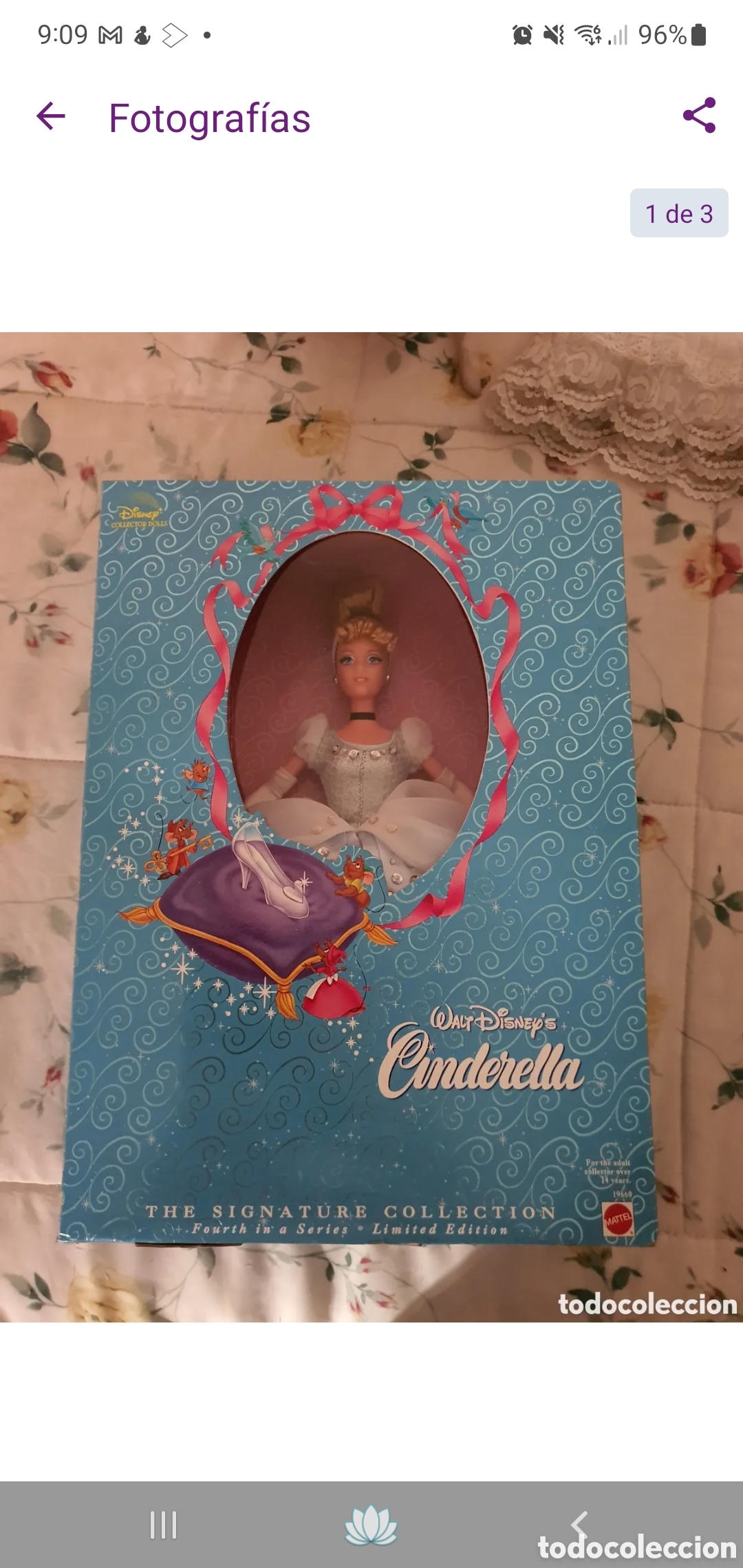 Barbie y Ken: Disney. Mu&ntilde;eca Barbie Cenicienta Signature Collection. Nueva NRFB
