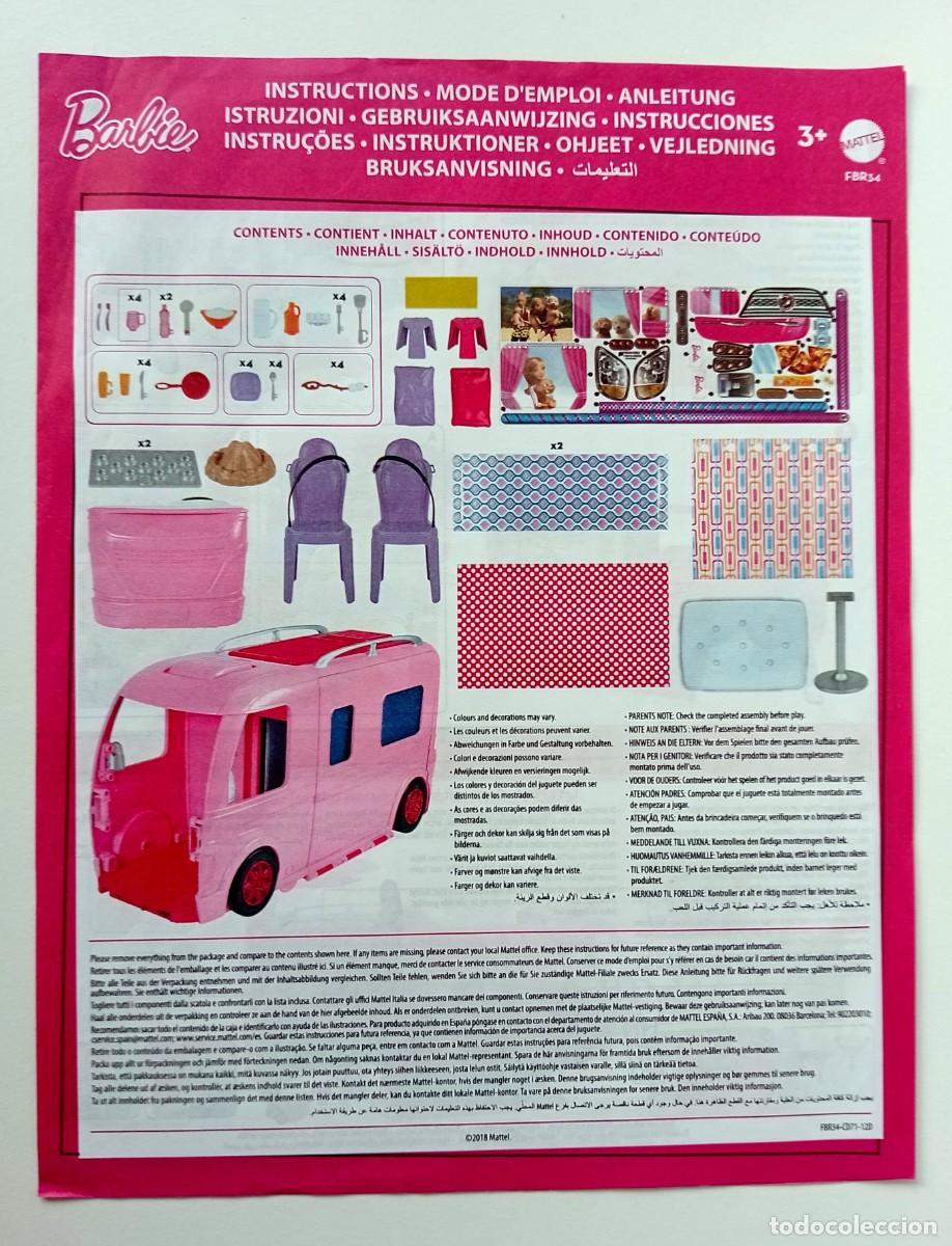 Barbie y Ken: CARAVANA MU&Ntilde;ECA BARBIE: FOLLETO DE INSTRUCCIONES