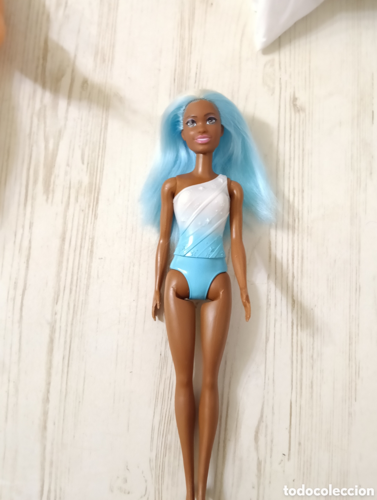 Barbie y Ken: Mu&ntilde;eca Barbie Pelo Azul (Mattel) - Muy buen estado