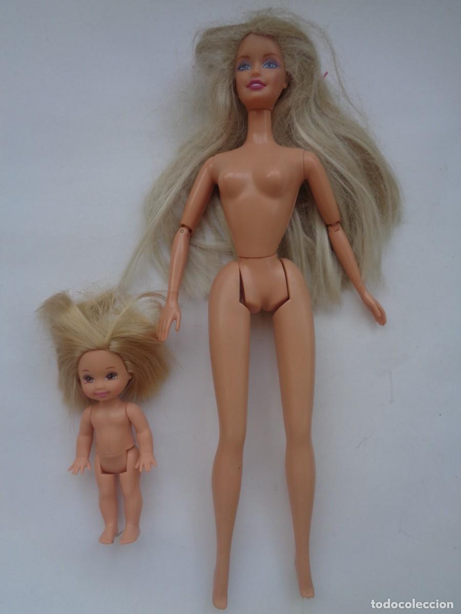 Barbie y Ken: LOTE BARBIE ARTICULADA Y SHELLY . 1991 Y 1994 , MADE IN CHINA