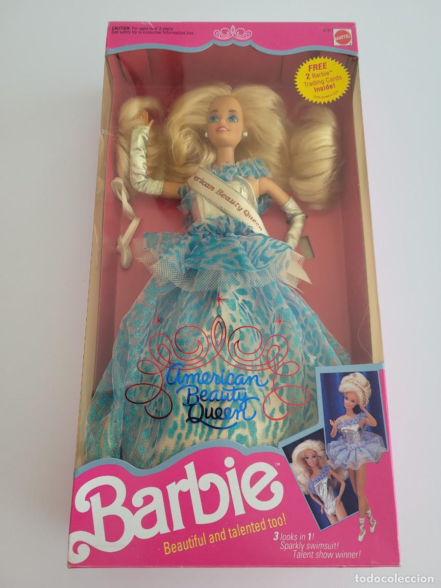Barbie y Ken: Mattel American Beauty Queen Barbie Collector Edition (1991) &ndash; NRFB with Trading Cards