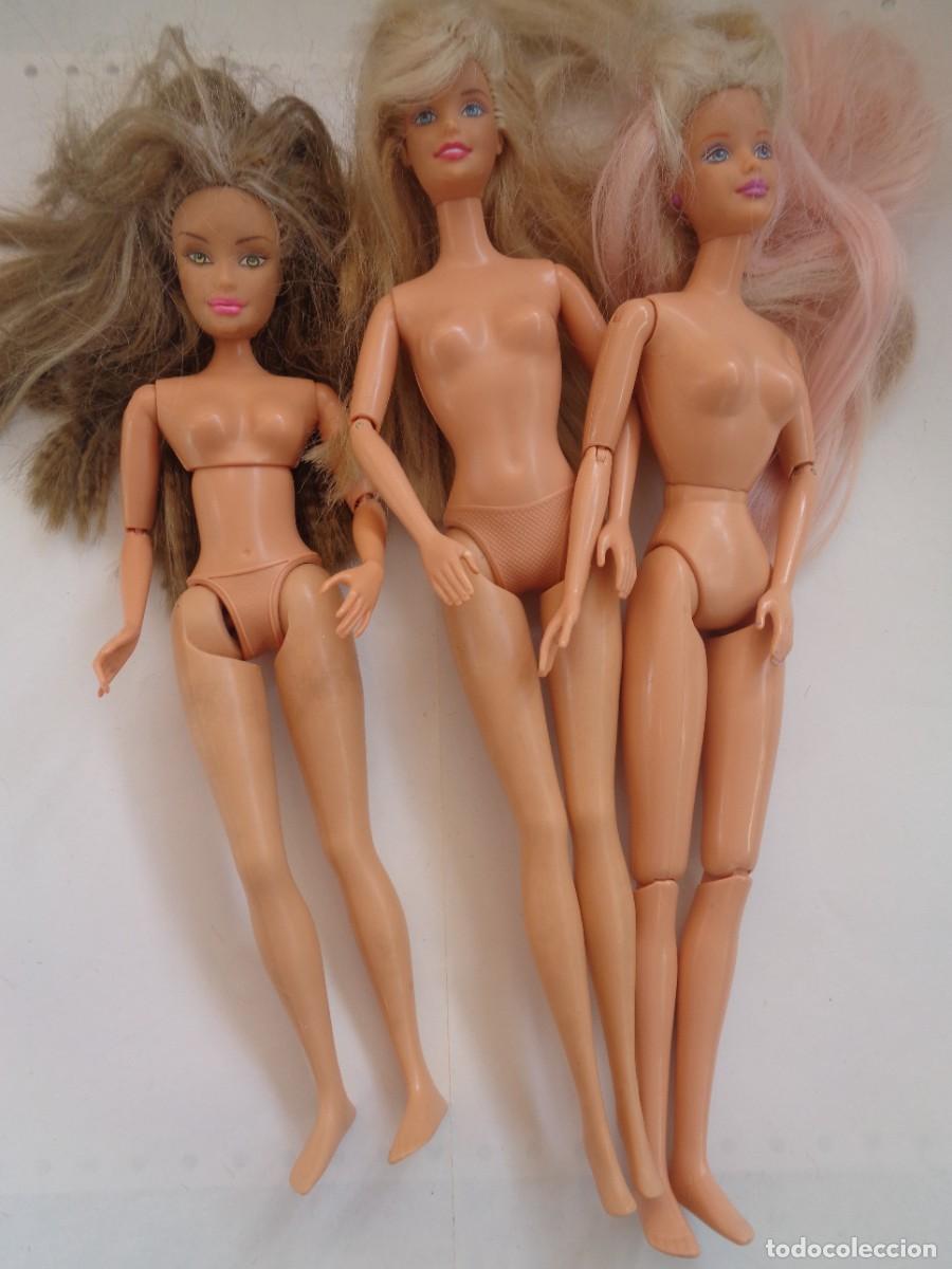 Barbie y Ken: LOTE DE 3 MU&Ntilde;ECAS BARBIE DE MATTEL CON LOS BRAZOS ARTICULADOS