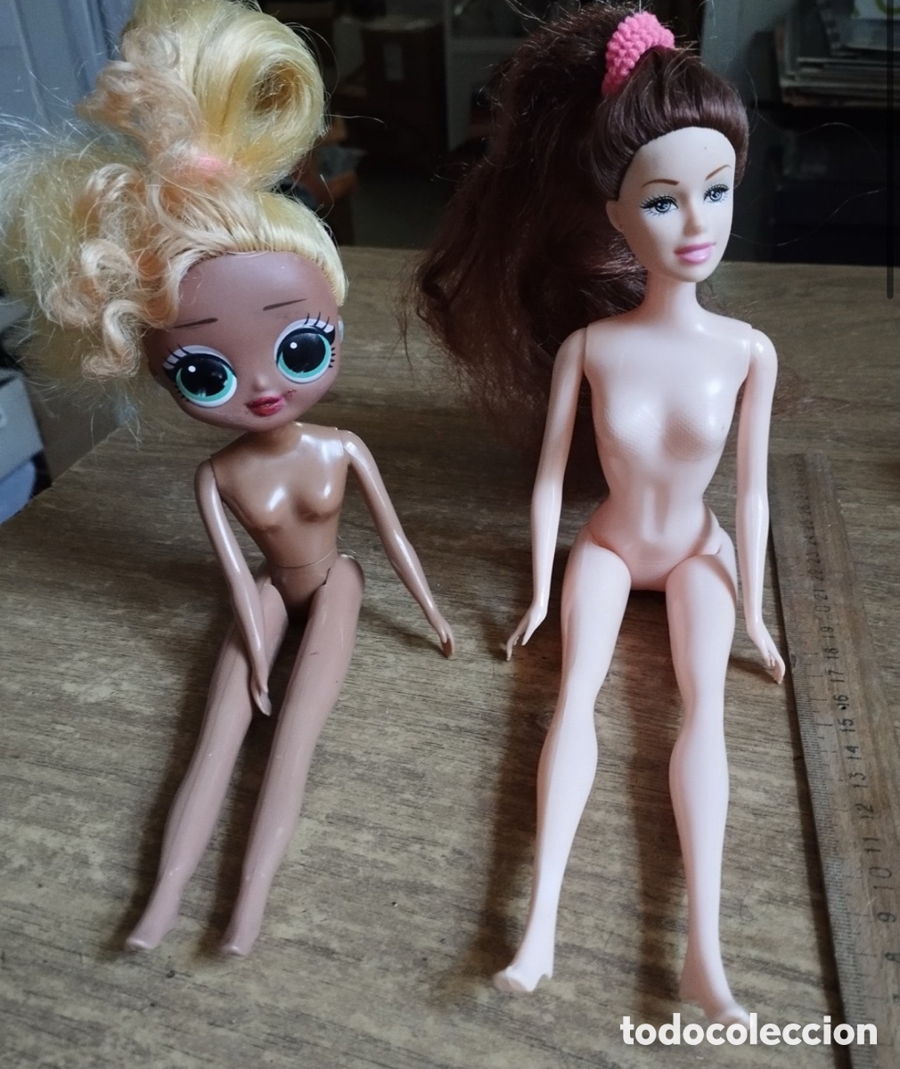 Barbie y Ken: Lote 2 Mu&ntilde;ecas Tipo Barbie y L.O.L. O.M.G. (Desnudas / Maniqu&iacute;es para Manualidades)