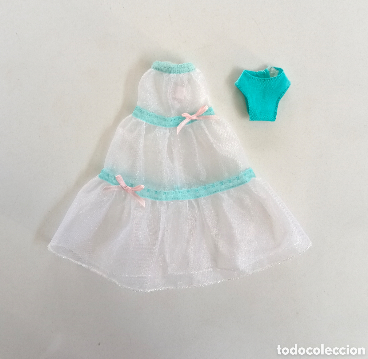 Barbie y Ken: Barbie Fashion Avenue Linguerie 1997 #18092 lencer&iacute;a falda de tul y braguita azul turquesa a&ntilde;os 90