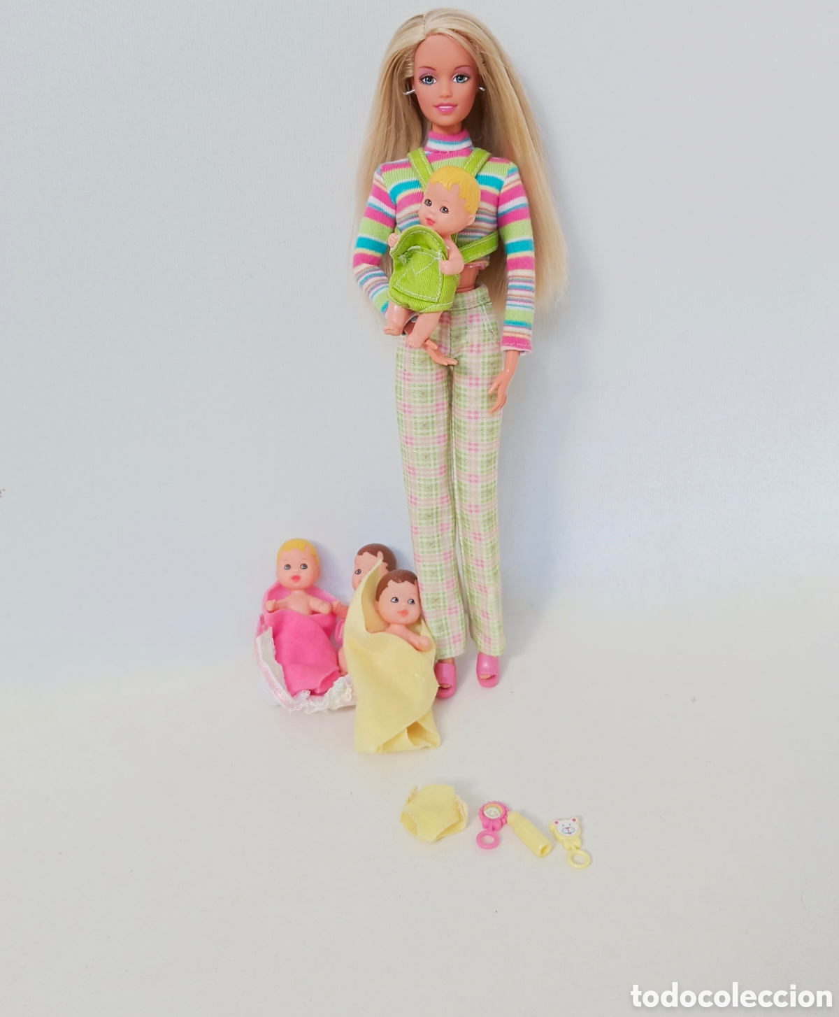 Barbie y Ken: Barbie Cool Sitter Teen Skipper 1998 con beb&eacute;s rubio casta&ntilde;o a&ntilde;os 90 ni&ntilde;era
