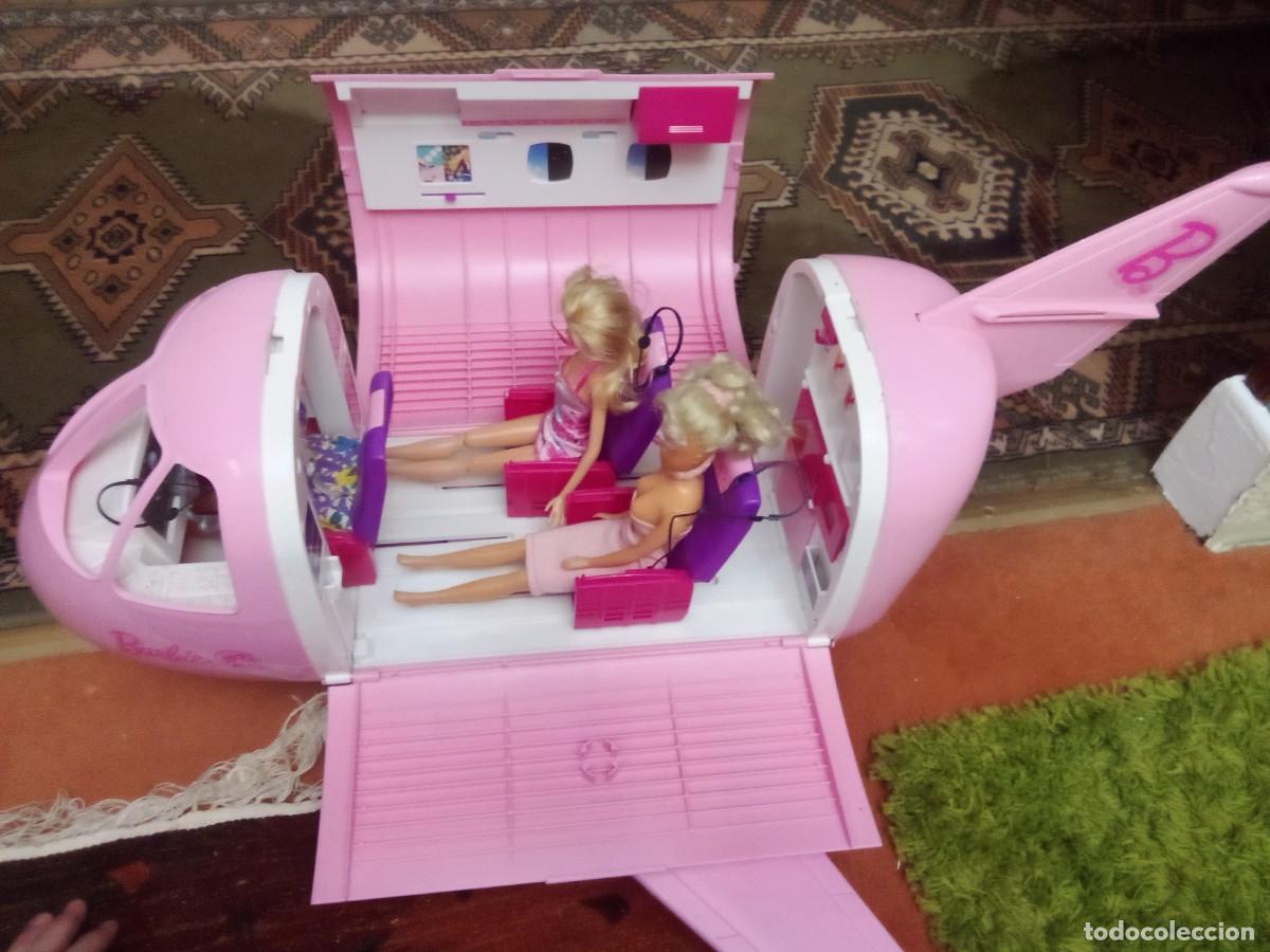 Barbie y Ken: avion de barbie , incluye 3 mu&ntilde;ecas