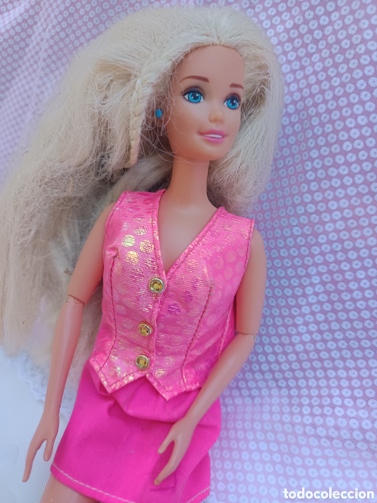 Barbie y Ken: Barbie mu&ntilde;eca conjunto rosa y mecanismo - Foto 2