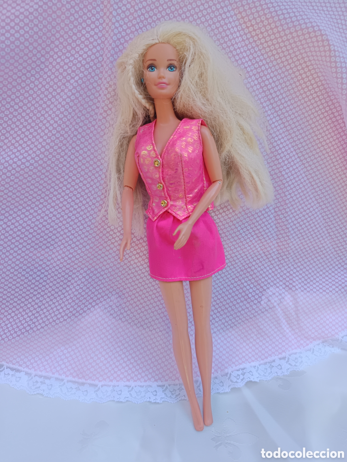 Barbie y Ken: Barbie mu&ntilde;eca conjunto rosa y mecanismo - Foto 4