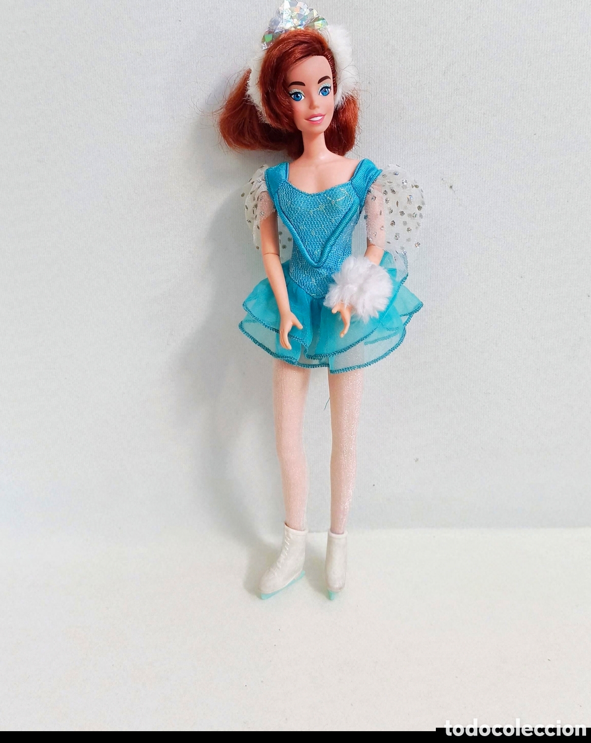 Barbie y Ken: Mu&ntilde;eca Anastasia Skating Princess 1997 princesa patinadora con vestido azul Galoob Barbie