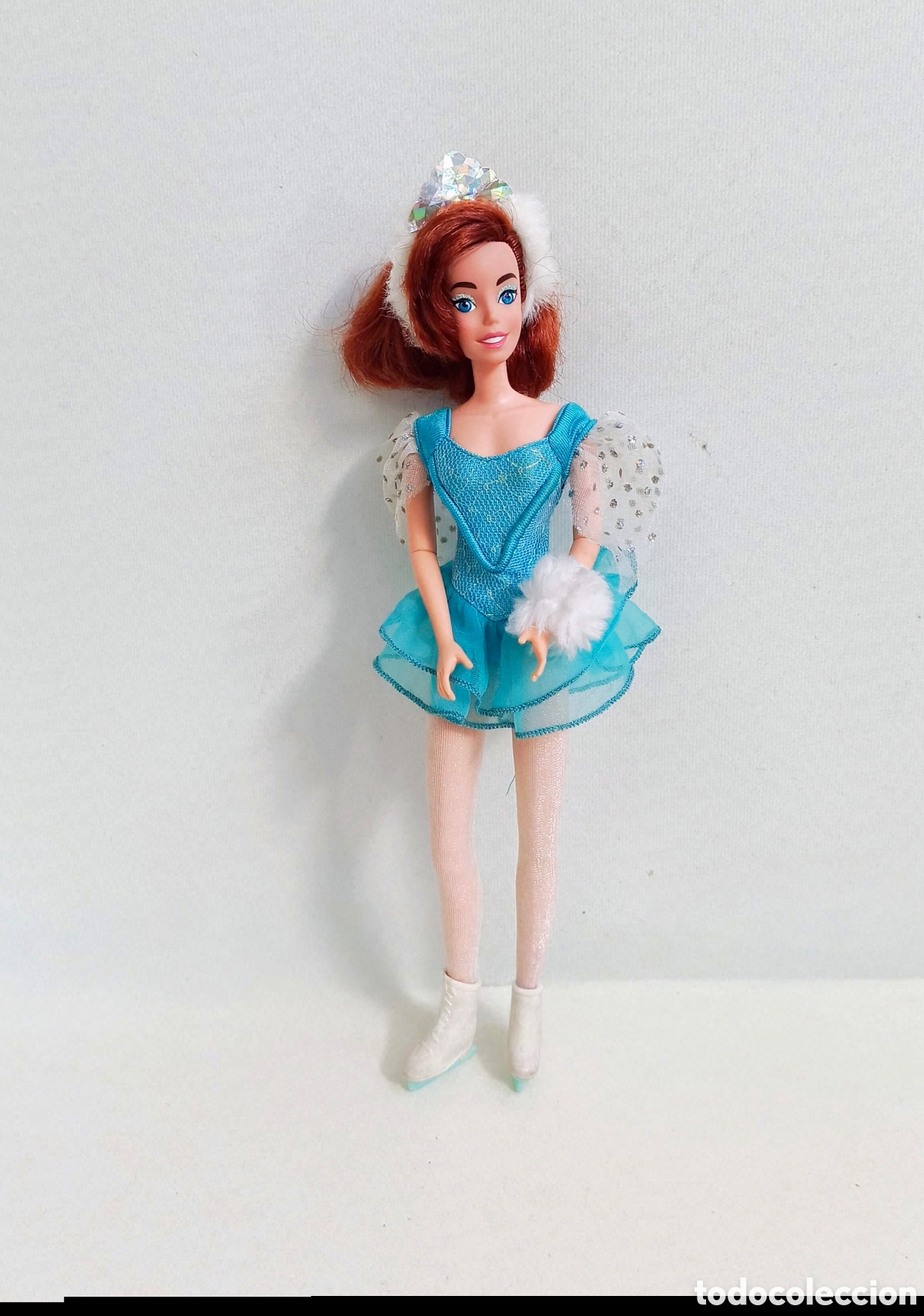 Barbie y Ken: Mu&ntilde;eca Anastasia Skating Princess 1997 princesa patinadora con vestido azul Galoob Barbie