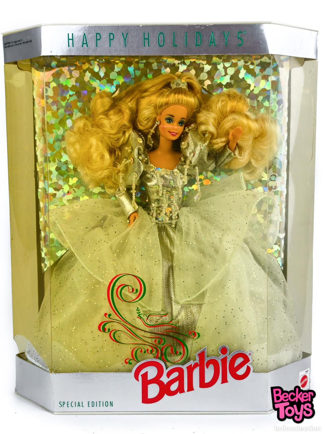 Barbie et Ken: Barbie Happy Holidays Caja da&ntilde;ada de 1992 - Mattel