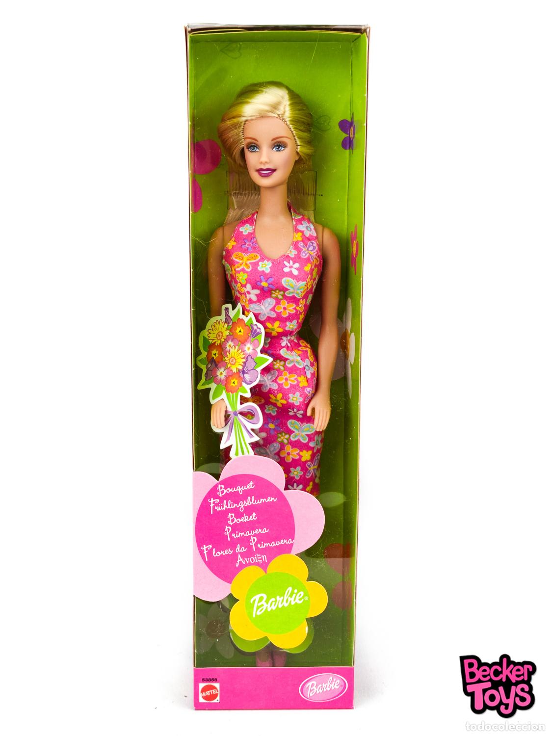 Barbie y Ken: Barbie Bouquet Primavera 2001 - Rosa Floral - Mattel