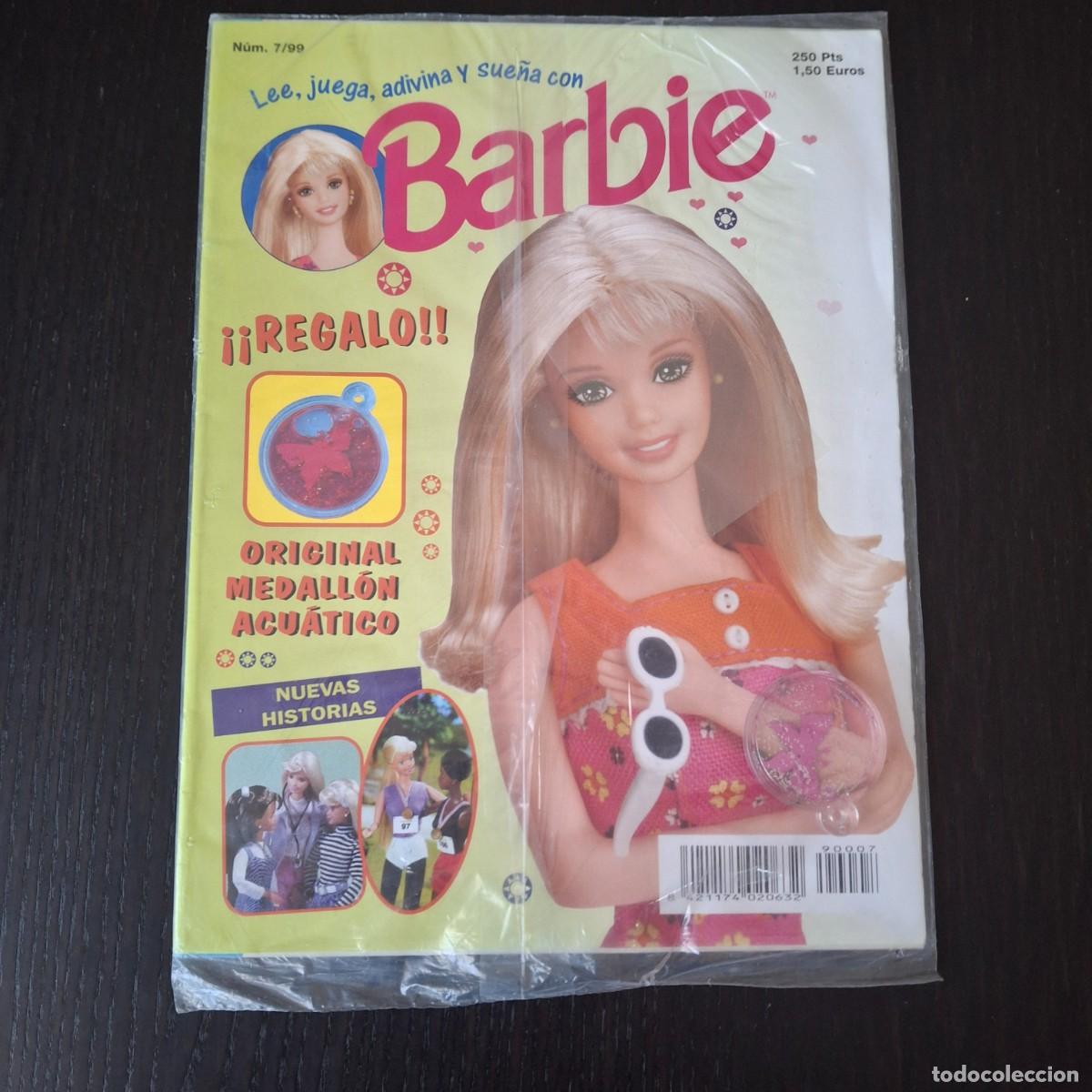 Barbie y Ken: BARBIE LEE JUEGA ADIVINA Y SUE&Ntilde;A CON BARBIE - REVISTA NUMERO 7/99 CON MEDALLON ACUATICO OBSEQUIO