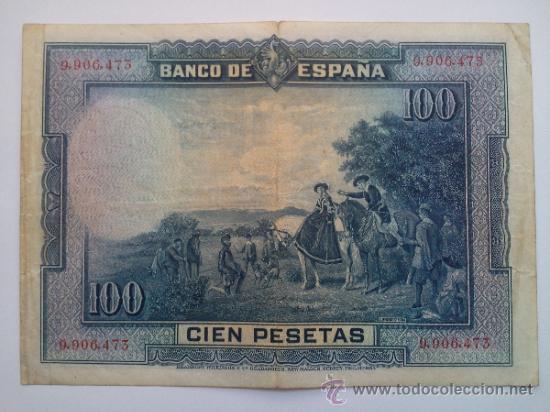 Billetes con errores: 100 PESETAS DE 1928 N&Uacute;MERO ALTO - Foto 2