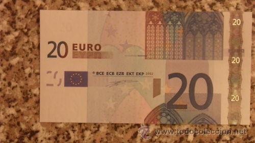 Billetes con errores: BILLETE DE 20 EUROS DEFECTUOSO - Foto 1