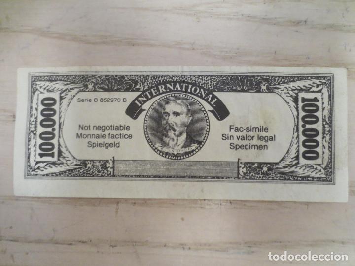 Billetes con errores: billete de jugete sin valor 100000 dolares - Foto 1