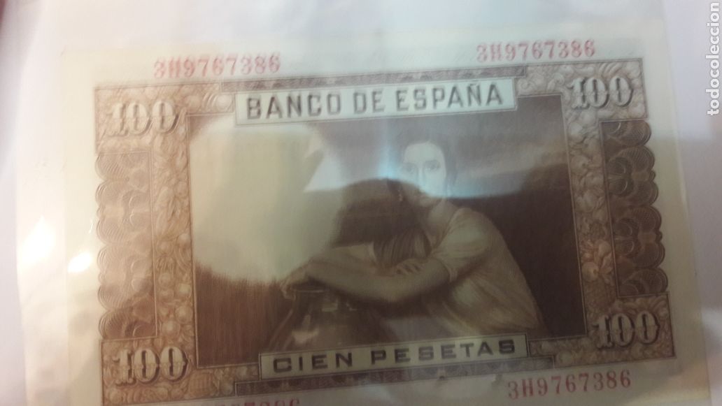 Billetes con errores: Error firma fuera sitio 100 ptas 1953 NUMISM&Aacute;TICA COLISEVM - Foto 2