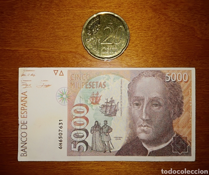 Billetes con errores: BILLETE FALSO DE 5000 PESETAS EN MINIATURA - Foto 1